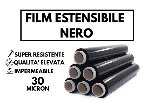 Black stretch film - black,