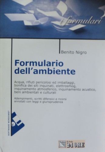 Formulario dell ambiente - formulario, dell'ambiente